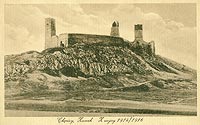 Chciny - Zamek w Chcinach na pocztwce z 1914-16 roku