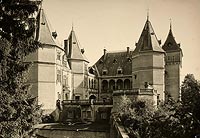 Gouchw - Zamek w Gouchowie na zdjciu Henryka Poddbskiego z 1932 roku