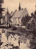 Grka - Zamek w Grce na pocztwce z 1909 roku