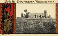 Koo - Zamek w Kole na pocztwce z 1908 roku