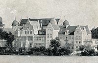 Krg - Zamek w Krgu na widokwce z pocztkw XX wieku