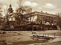 Krapkowice - Zamek w Krapkowicach na zdjciu z lat 1920-30