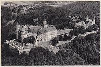 Ksi - Zamek w Ksiu na widokwce z 1933 roku