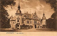 Laskowice - Paac w Jelczu-Laskowicach na pocztwce z okresu midzywojennego