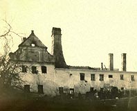 Lutomiersk - Zamek w Lutomiersku na zdjciu z 1915 roku
