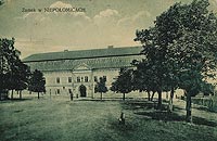 Niepoomice - Zamek na pocztwce z koca XIX wieku