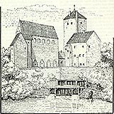 Darowo - Zamek w Darowie na rysunku z przeomu XIX i XX wieku