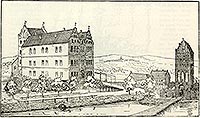 Karlino - Zamek w Karlinie na rysunku z przeomu XIX i XX wieku