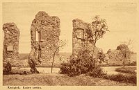 Raciek - Ruiny zamku na pocztwce z okoo 1910 roku