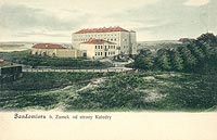 Sandomierz - Zamek sandomierski na pocztwce z okoo 1910 roku