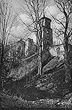 Toszek - Zamek w Toszku na pocztwce z 1921 roku