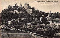 Wle - Zamek Wle na pocztwce z 1927 roku