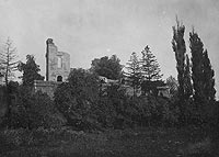 Zawieprzyce - Ruiny zamku w Zawieprzycach na zdjciu z lat 1918-1935