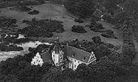 Zocieniec - Zamek w Zociecu na zdjciu lotniczym z 1932 roku