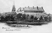 Zocieniec - Zamek w Zociecu na pocztwce z koca XIX wieku
