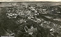 Zocieniec - Zamek w Zociecu na zdjciu lotniczym z lat 30. XX wieku
